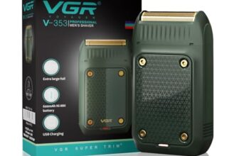 Vgr V-353 Professional Electric Ultra Thin Shaver Rechargeable Razor For Face Care Beard Trimmer Reciprocating Blade With Usb Travel Shaver, Men’S Electric Razor – (Green)