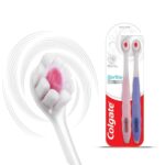Colgate Gentle Ultrafoam Ultra Soft Bristles Manual Toothbrush For Adults, 2 Pcs, Soft Bristles For Superior Clean, Assorted