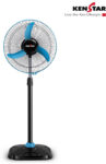 Kenstar Wind Speed Ultra Blu With 24 Months Warranty 400 Mm Pedestal Fan(Black & Electric Blue | Pack Of 1)