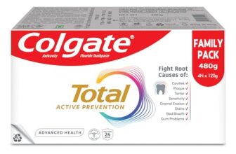 Colgate Total Advanced Health Anti-Germ Toothpaste, 480G, Tooth Paste With 12-Hour Anti-Germ Protection & Enamel Protection For Whole Mouth Health (Combo Pack Offer)