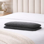 Sleepyhug Memory Foam Sleeping Pillow Pack Of 2 Solid Slim Pillow(Grey)