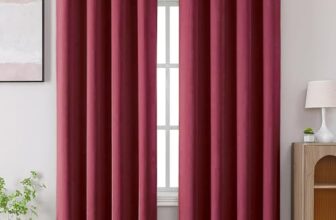 Cortina 80-90% Blackout Solid Door Curtains 7 Feet Set Of 2 – Thermal Insulated | Curtain For Living Room | Drapes For Bedroom | (7 Feet, Deep Wine/Burgundy)