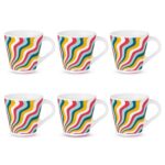 Larah By Borosil Novelty Series Kroma Opalware Mug, Set Of 6 Tea/Coffee Mugs, 160 Ml Each, Microwave & Dishwasher Safe, Bone-Ash Free, Crockery Set Ideal For Daily Use & Gifting, White