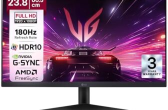 Lg 24Gs60F 60.5 Cm(24 Inch) Ultragear Fhd(1920X1080) Ips Gaming Monitor, 1Ms, 180Hz, Hdr10, Srgb 99%(Typ.), Nvidia G-Sync Compatible, Amd Freesync, Anti-Glare, Hdmi, Dp, Hp Out, Tilt Adjustable, Black