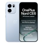 Oneplus Nord Ce6 | 8Gb+128Gb | Fresh Blue | Snapdragon 7S Gen 4 | Segment’S Fastest Touch Response | 8000Mah Battery | 144Hz 1.5K Amoled Display | 50Mp Main + 32Mp Selfie 4K Cameras | Ip66,68,69,69K