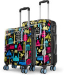 Safari Wanderlust Plus 55/65 4W Printed Cabin & Check-In Set 8 Wheels – 27 Inches