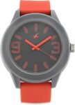 Fastrack Quartz Analog Grey Dial Red Plastic Strap Unisex Watch – Nt38003Pp08W