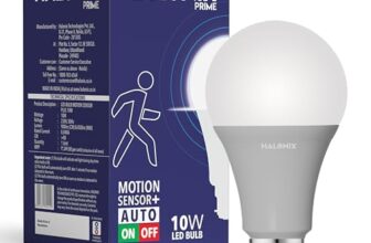 Halonix 10W Motion Sensor Led Bulb | Color-6500K White | Auto On- Auto Off Light | Motion Sensor Light | Pack Of 1 | B22D