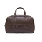 Police Men’S Brown Vegan Leather 40 L Duffle Bag | Premium Travel & Gym Bag | Top Handle Carry | Spacious & Durable Design (Dark Brown)