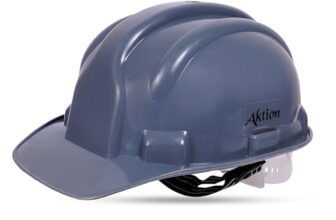 Aktion Ak H01_Wht Safety Helmets Nape Type, Color: Grey, Pack Of 5, Is 2925:1984