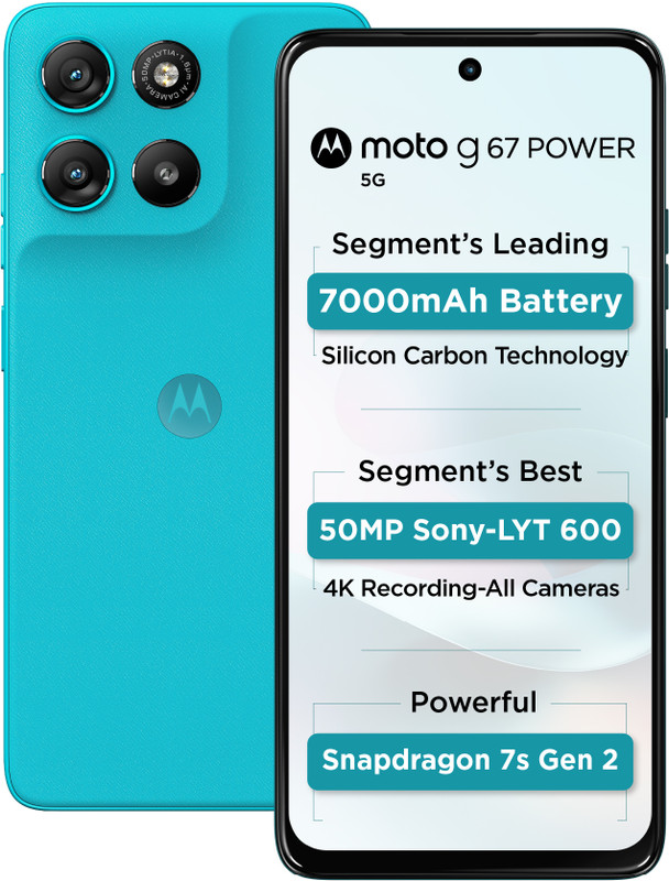 Motorola G67 Power 5G (Pantone Curacao Blue, 128 Gb)(8 Gb Ram)