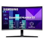 Samsung 32″ (80 Cm) S3 1500R Curved Monitor|Fhd 1920 X 1080|100 Hz|4 Ms|Ports-Hdmi,Vga|Game Mode|Eye Saver Mode|Ls32D390Gawxxl||Wall Mountable|Black