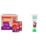 Huggies Complete Comfort Wonder Pants, Small (S) Combo Pack Of 2, 86 Count Per Pack, (172 Count) & Mamaearth 100% Natural Berry Blast Kids Toothpaste, Oral Care – 50 Gm
