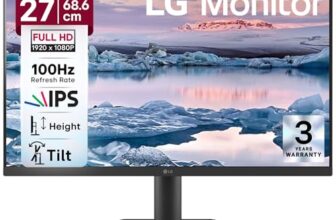 Lg 27Ms550-B 68.6 Cm (27 Inch) Fhd (1920X1080) Ips Pc Monitor With 100Hz, 5Ms (Gtg), Flicker Safe & Reader Mode, 2Xspeakers, 2Xhdmi, Tilt/Height Adjustable, 3-Side Virtually Borderless Design (Black)