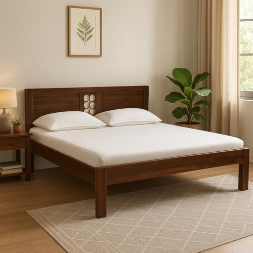 Little Olive Star Wooden Baby Cot For New Born – Brown Cot(Brown)