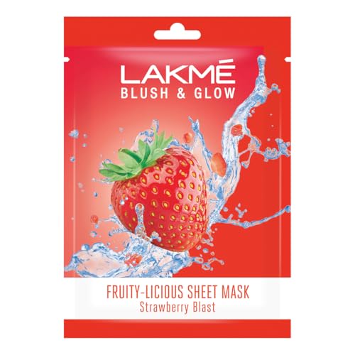 Lakme Blush & Glow Strawberry Sheet Mask|| 25 Ml