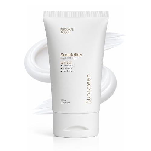Personal Touch Sunscreen Spf50 Pa++++ For Face | Sunstalker Korea 3 In 1 Formula | With Niacinamide | Tanning & Aging Defense | Lightweight No White Cast | Oil-Free, Acne Safe | 30 Ml