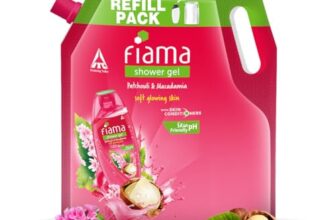 Fiama Body Wash Shower Gel Patchouli & Macadamia, 1.4L Bodywash Refill Value Pouch For Women & Men With Skin Conditioners For Soft, Glowing Skin, Suitable For All Skin Types