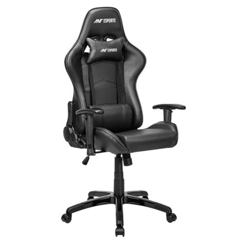 Baybee Drogo Multi-Purpose Ergonomic Gaming Chair With 7 Way Adjustable Seat, Head & Usb Massager, Pu Leather Lumbar Pillow Home & Office Chair With Full Reclining Back Footrest (Emperor Grey)