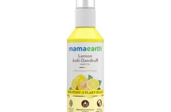 Mamaearth Lemon Anti-Dandruff Hair Oil For Flaky Scalp 100Ml|Scalp Irritation Relief|Nourishes Scalp & Hair|Contains Lemon, Ginger, Apiscalp (Clinically Proven), Svetakutaja Oil, Neem, Salicylic Acid