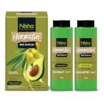 Nisha Herba Care Hair Colour & Beard Colour Gel 200Ml (100Ml Colorant + 100Ml Developer), Original Black, 100% Grey Coverage, No-Ammonia, Long Lasting, Professional Dye For Men & Women, Vegan, No Parabens