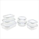 Signoraware Safe N Store Glass Container | Airtight & Leakproof | Microwave Safe | Ideal For Office Lunch, Meal Prep & Kitchen Storage (320Ml+520Ml+400Ml+620Ml+370Ml+640Ml+1.04Ltr | Setof7 | Clear)