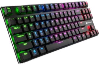 Sharkoon Purewriter Tkl Rgb Mechanical Wired Gaming Keyboard I Min. 50 Million Keystrokes- Black