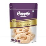 Happilo Premium Natural Whole Cashews 1 Kg Value Pack | Dry Fruits, Kaju, Healthy Snacks | Unsalted Cashew Nuts | Crunchy, Nutritious & Delicious Nuts | Rich In Protein, Magnesium & Phosphorus