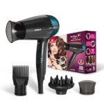 Havells Styling Hair Dryer | Hypersonic Motor | 3 Detachable Attachment| Diffuser, Quill-Style Comb, Aerofocus Nozzle|3 Temperature/2 Speed Settings| Cool Shot| 1200 W |2 Years Guarantee|Hd4161