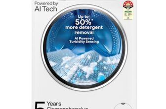 Godrej 9 Kg 5 Star Ai Powered, Steam Wash, Digi Inverter Motor, Steam Wash, 1400 Rpm Spin Motor, Add To Wash, Fully Automatic Front Load Washing Machine (Wfeon Zus 9014 5.0 Idcrm Glwh, Glacial White)