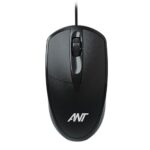 Ant Globe 10 Wired Optical Mouse With 1200 Dpi, Usb Connectivity, Lightweight Design, Durable 3 Buttons, Compatible With Windows/Mac/Linux_Black