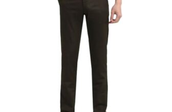 Arrow Men’S Printed Slim Fit Acrylic Casual Trouser