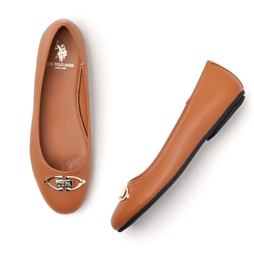 U.S. Polo Assn. Mia Brown Ballerinas With Premium Upper