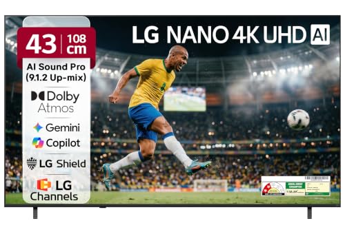 Lg 108 Cms (43 Inches) Nu87 Ai Series Nano 4K Ultra Hd Smart Webos Led Tv 43Nu870Bpla