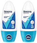 Rexona Shower Fresh Underarm Roll On Perfume For Women, Antiperspirant, Removes Odour, Keeps Skin Fresh & Clean, Alcohol Free, Skin Friendly, 50 Ml (Pack Of 2)