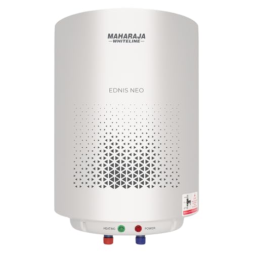 Maharaja Whiteline Energy Efficient Water Heater Ednis Neo 15L | 4-Star Rated With Polymer-Coated Inner Tank, Smart Inlet Diffuser & Durable Metal Body | Long-Lasting Design With 5-Year Tank Warranty