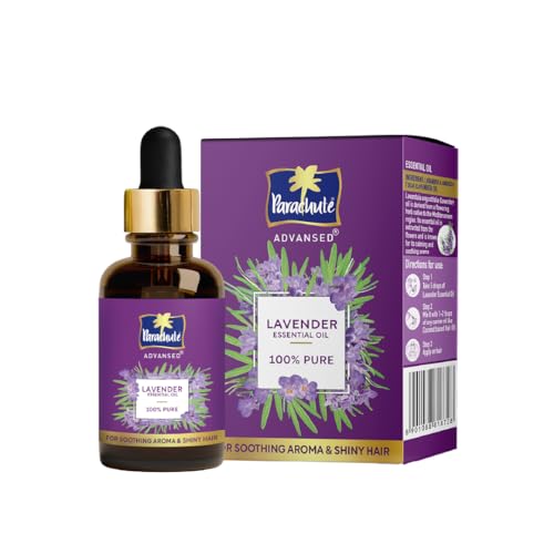 Parachute Advansed Lavender Essential Oil 14Ml | 100% Pure | For Long & Thick Hair | Soothing Aroma | Soft & Shiny Hair | Promotes Healthy-Looking Hair