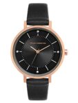 French Connection Leather Analog Black Dial Women’S Watch-Fcn00010C, Band_Rose Gold