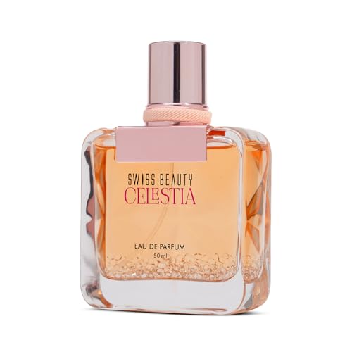 Swiss Beauty Celestia Edp | Long-Lasting Perfume | Ideal For Gifting | Everyday Wear | Top Note: Orange Blossom | Middle Notes: Coffee & Almond | Base Note: Cedar | 50Ml
