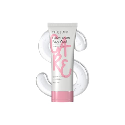 Swiss Beauty Care Glow Fusion Face Wash | Deep Yet Gentle Cleanse | 2% Niacinamide & Marigold Extract | Exfoliating | 100Gm