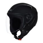 Studds Vogue Isi Certified Open Face Motorcycle Helmet For Men And Women With Clear Visor (Matt Black, , L)