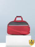 Aristocrat Enigma 52 Cm Polyester Softsided Cabin Size 2Wheels Duffle Bag – Red Duffel Without Wheels