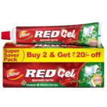 Dabur Red Gel Ayurvedic Toothpaste – 300G (150G X 2) | Reduction In Bad Breath, Plaque & Gingivitis | Freshness With Protection | For Healthy Gums & Effective Dental Care