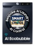 Samsung Smart Choice 9 Kg, 5 Star, Ai Control, Ai Ecobubble, Super Speed, Wi-Fi, Hygiene Steam With Inbuilt Heater, Digital Inverter, Fully-Automatic Front Load Washing Machine (Ww90Dg6U24Astl, Navy)