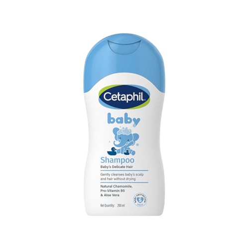 Cetaphil Baby Tear-Free Shampoo With Natural Chamomile & Aloe Vera 200 Ml | Gentle Daily Cleanser For Newborns & Babies From Day 1 | Ph Balanced, Hypoallergenic, Soap & Paraben Free
