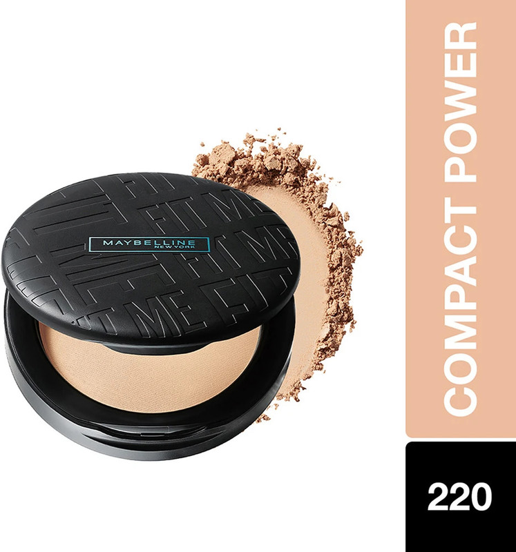 Maybelline New York Fit Me Matte + Poreless Powder|16H Oil Control With Spf 32 +++ Compact(220, Natural Beige, 6 G)