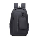 United Colors Of Benetton Apex 33L Backpack – Grey, Water-Resistant, Minimalist 3-Compartment Design With Detachable Pouch & 1-Year Warranty