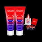 Colgate Visible White Purple Toothpaste Signed Gratitude Journal & Tote Bag Toothpaste(240 G)