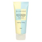 Glamveda Rice & Ceramide Korean Glass Skin Peel-Off Mask | Brightening & Anti-Aging Face Mask | Removes Dead Skin | 100G