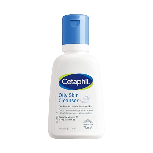 Cetaphil Oily Skin Cleanser Face Wash 59Ml | Deep Cleansing For Oily, Acne Prone Skin | Gentle Foaming, Non-Irritating, Ph Balanced | Dermatologist Recommended | For Your Sensitive Skin